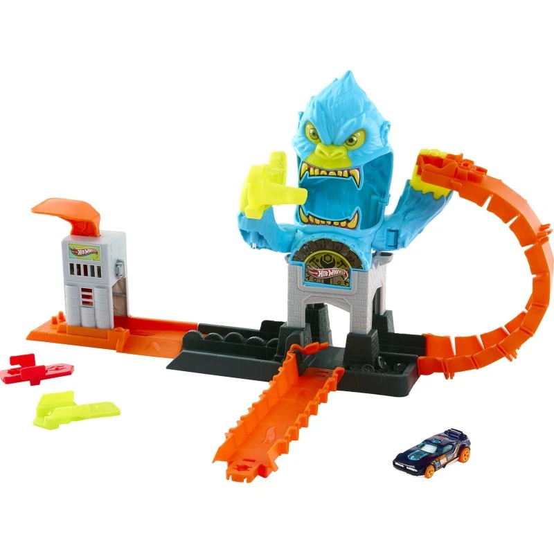 Hot Wheels City Nemesis Gorilla Garage Attack - Legesæt 4+ år