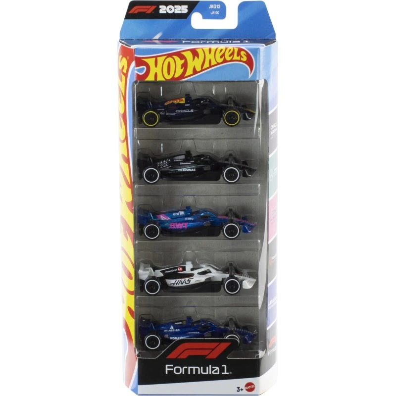 Hot Wheels F-1 Racing 1:64 5-Pack – Metalbiler til 3+ år