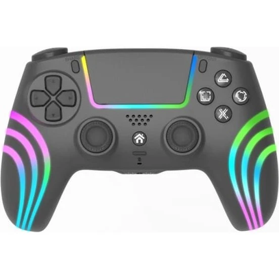 Deep Explorer Trådløs Controller Sort PS4/PS3/PC