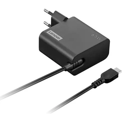 Lenovo USB-C 65 W oplader, sort, Europa
