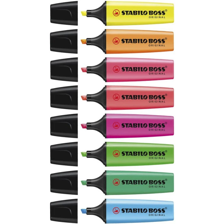 STABILO BOSS Original overstregningstusch, gul - 10 stk.