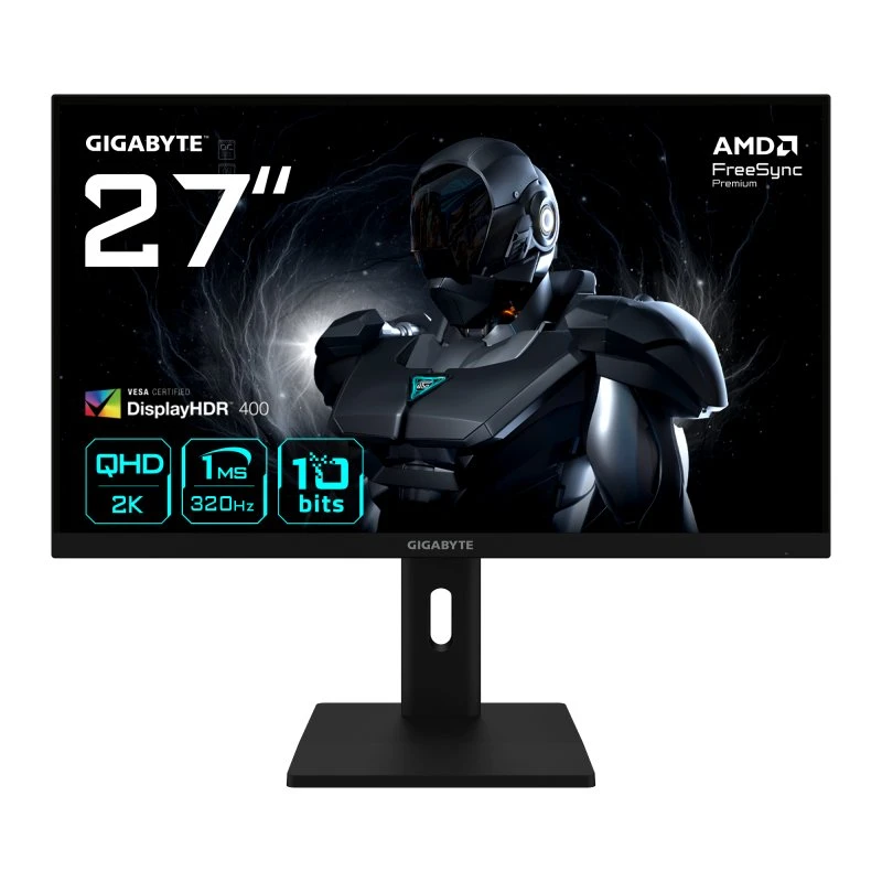 Gigabyte G27Q3 27" QHD 320 Hz Gaming-skærm, 1 ms, HDR400