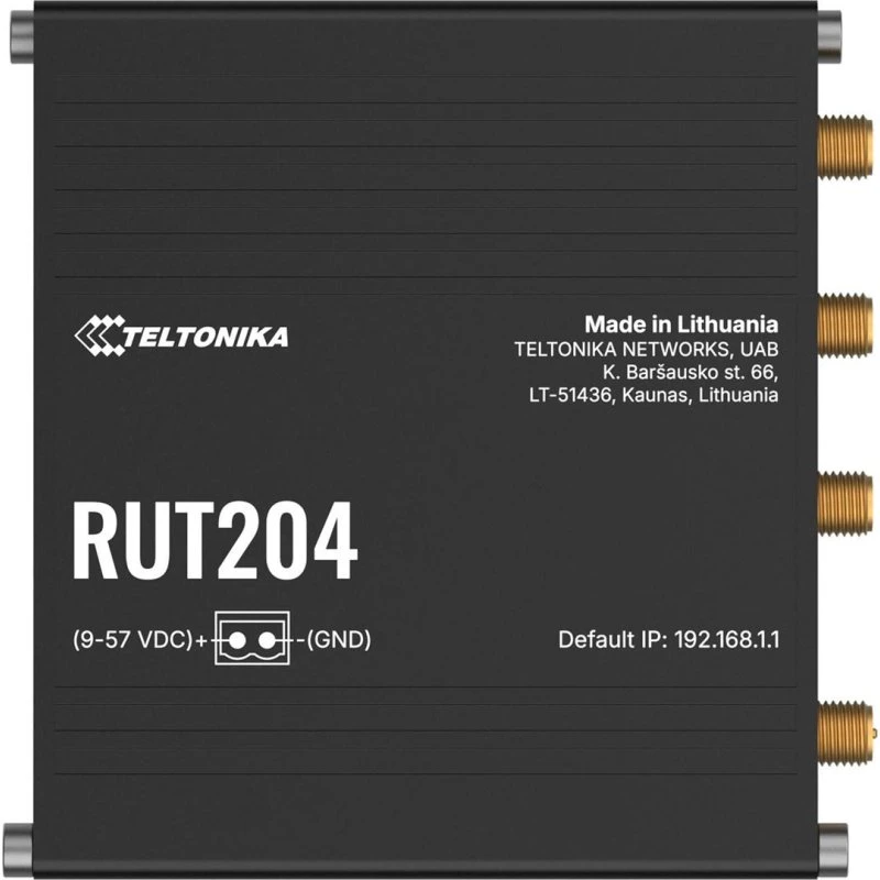 Teltonika RUT204 4G/LTE industrirouter med RS232/CAN, DIN-skinne monterbar