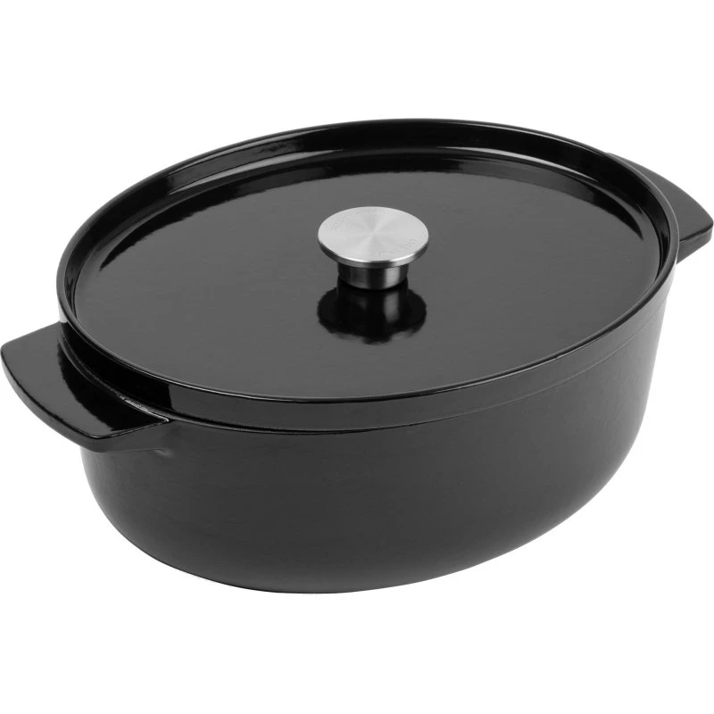 KitchenAid Støbejernsgryde oval 30 cm, 5,6 L, Onyx Black