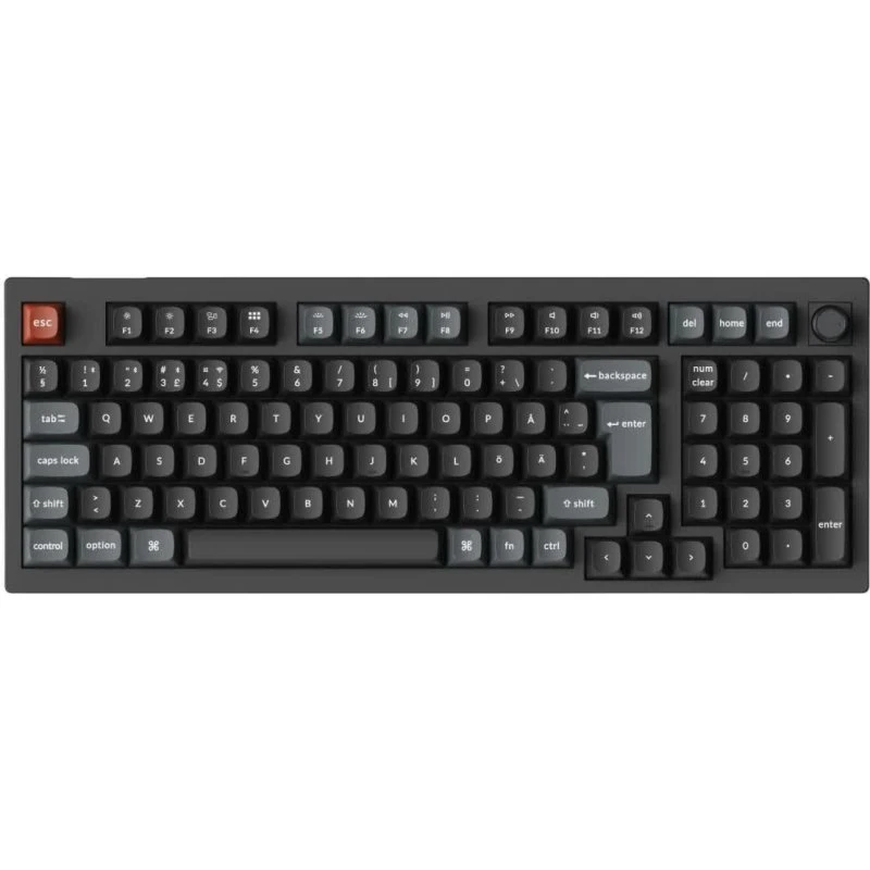 Keychron V5 Ultra 96% POM Brown Trådløs Gaming Tastatur - Sort
