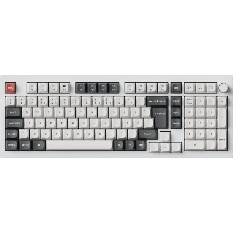 Keychron Q5 Ultra 96% POM Brown Trådløs Gaming Tastatur - Hvid
