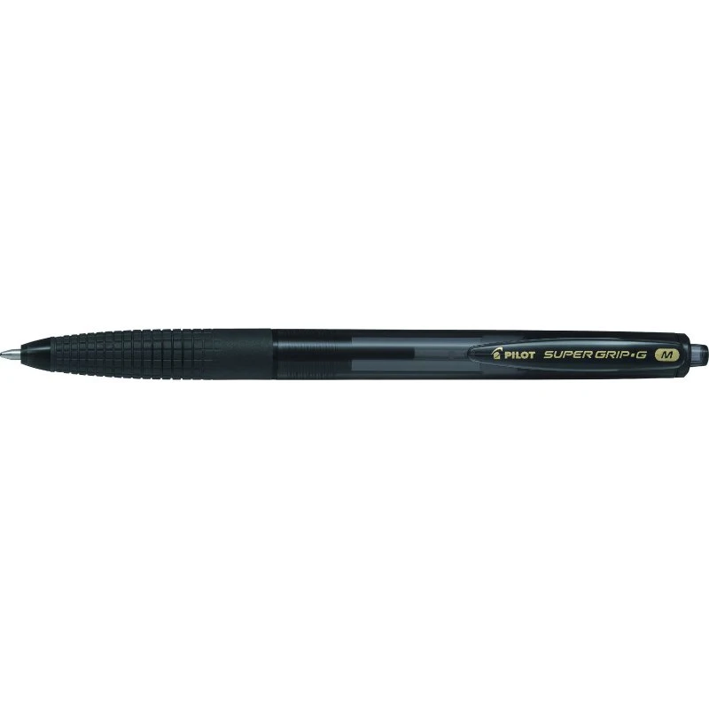 Pilot Super Grip G 1,0 mm Sort, Genopfyldbar Kuglepen