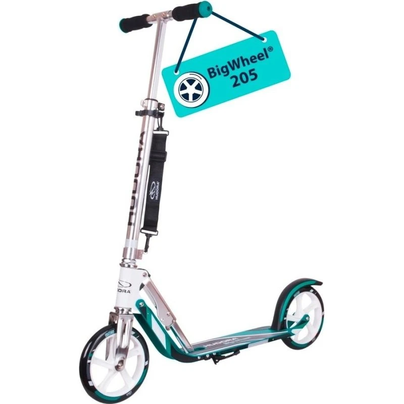 HUDORA BigWheel 205 Løbehjul - Turkis, Justerbar Højde