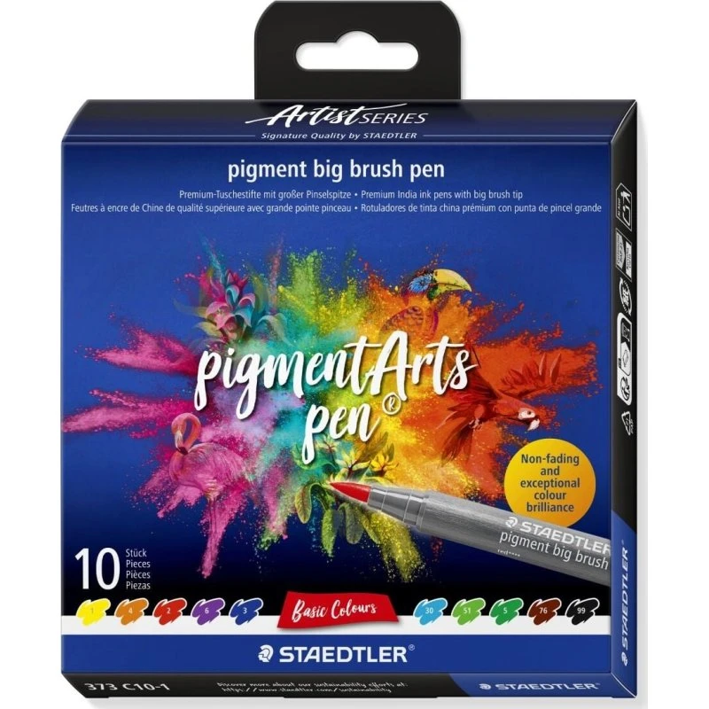 Staedtler Pigment Arts Big Brush Pen - 10 Pastelfarver