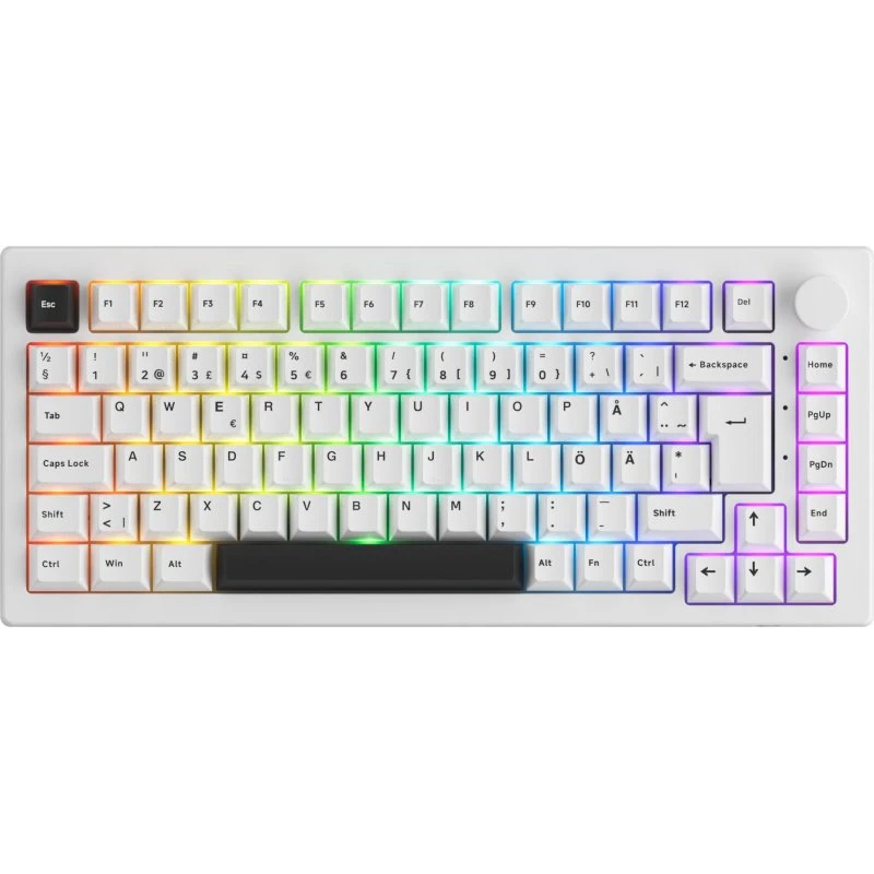 Akko 5075B Plus-S Lavender Purple Pro TKL Gaming Tastatur - Sort/Hvid