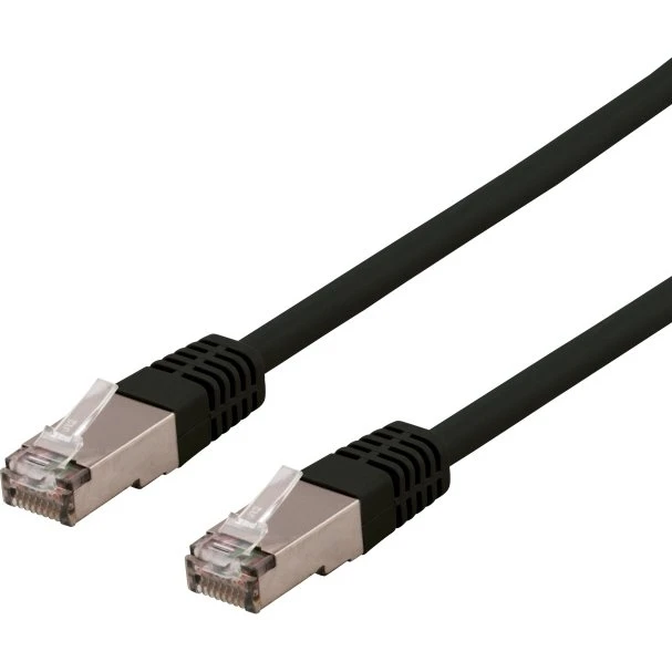 Deltaco U/FTP Cat6a LSZH 25m Svart