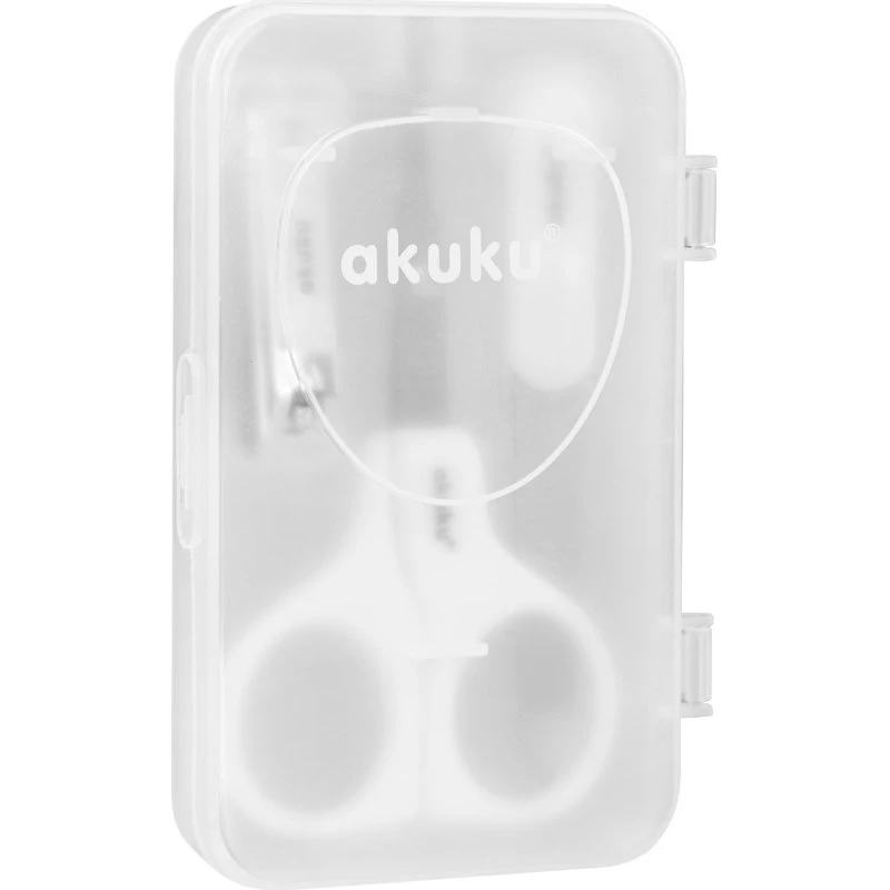 Akuku Manicure Set i Hvide Case – 3 Dele