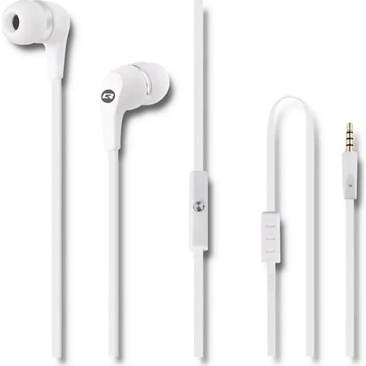 Qoltec In-Ear Hovedtelefoner med Mikrofon - Hvid