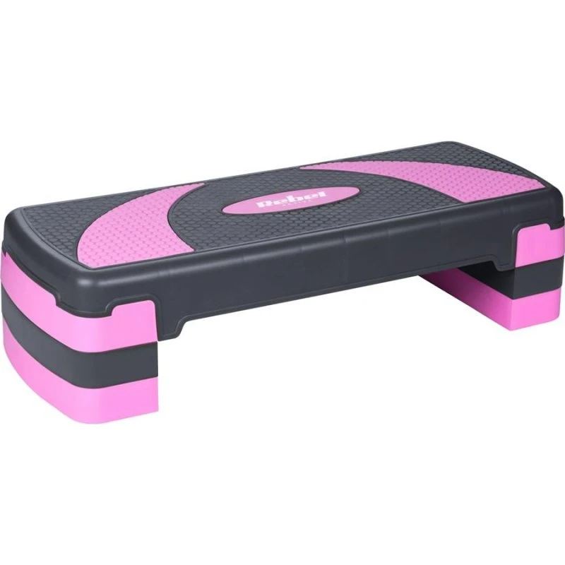 Rebel Active RBA-3225 Stepbænk, 3 Niveauer, Grå/Lilla