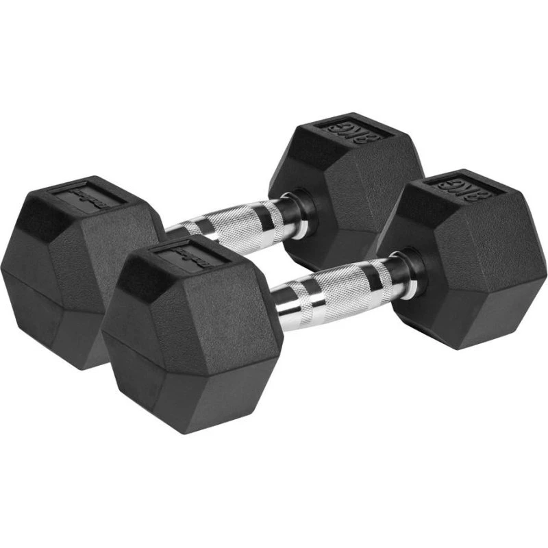 Rebel Active HEX Håndvægte 2×8 kg med gummibelægning