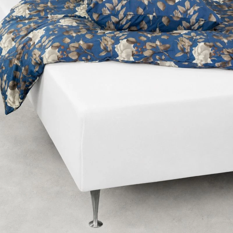 By Borg Boxlagen 90x200 cm Hvid 100% Økologisk Bomuldssatin