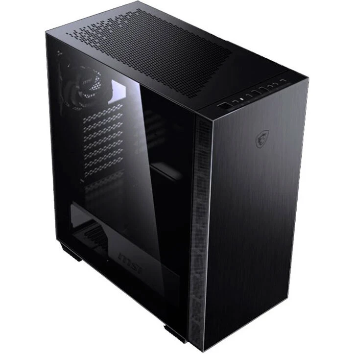 MSI MPG SEKIRA 100P Mid Tower kabinet, sort, 4x120mm, USB-C, glas
