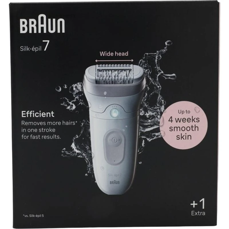 Braun Silk-épil 7 7-011 Wet & Dry, hvid/sølv
