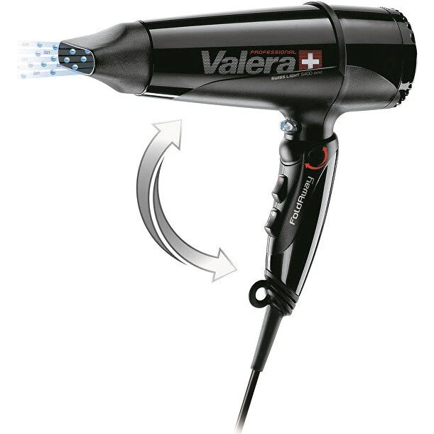 Valera Swiss Light 5400 Foldbar Hårtørrer med Ion-teknologi, Sort