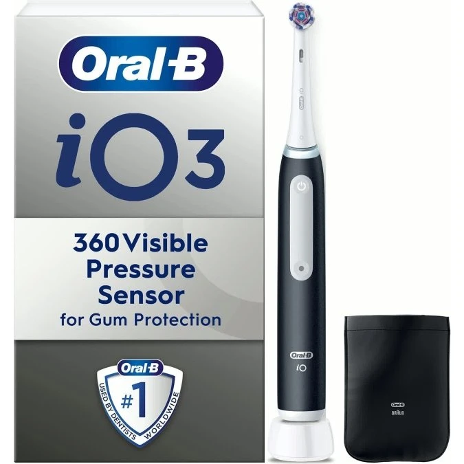 Oral-B iO White Clean Borsthoved, Sort