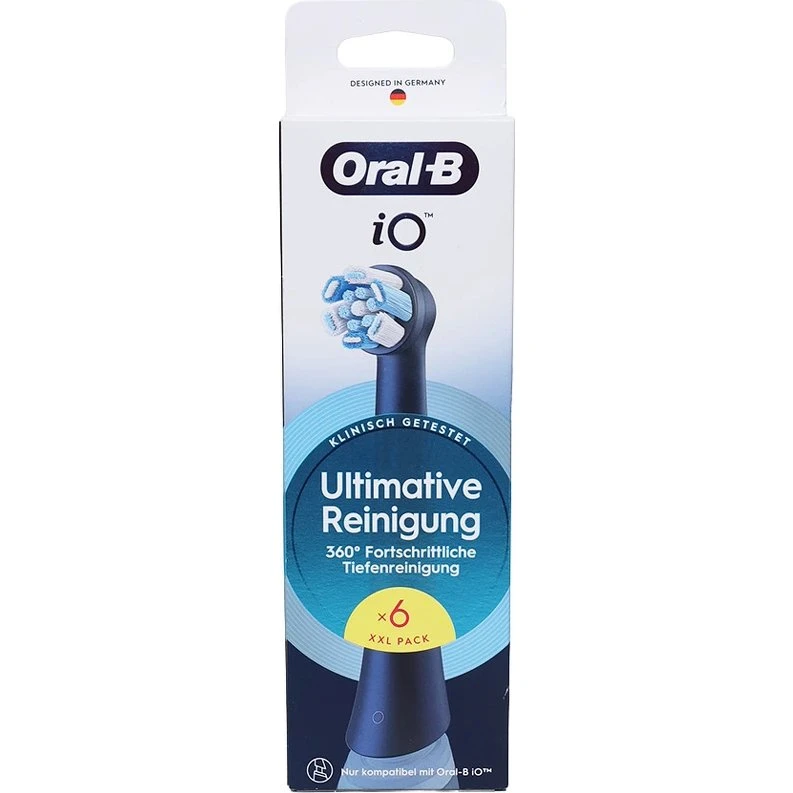 Oral-B iO Ultimate Clean Børstehoveder Sort, 6 stk