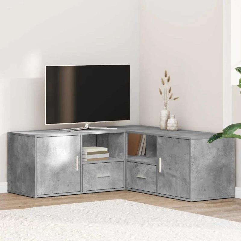 vidaXL Hjørneskab 200x40x45 cm Konstrueret Træ Betongrå