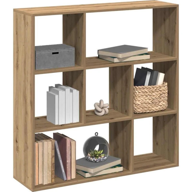 vidaXL Bogreol/rumdeler 102x29x103,5 cm i konstrueret træ kunsteg