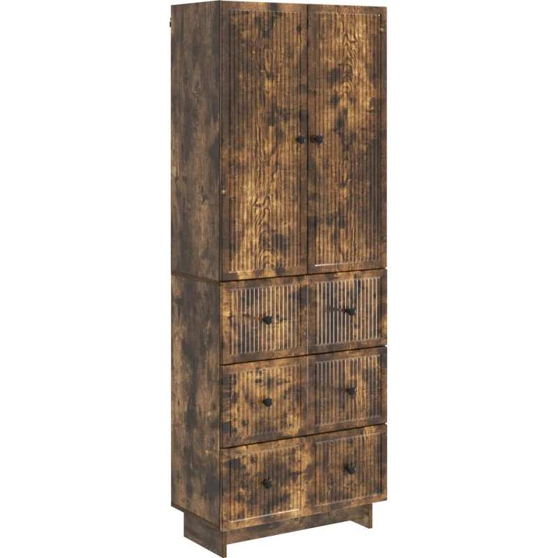vidaXL Skab Sæt 2 stk 66 x 34,5 x 90 cm Røget Eg