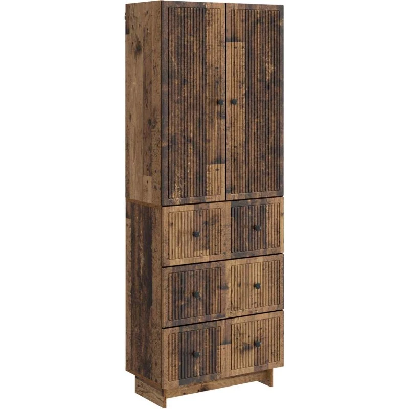 vidaXL Skab Sæt 2 pcs 66 x 34,5 x 90 cm Konstrueret Træ