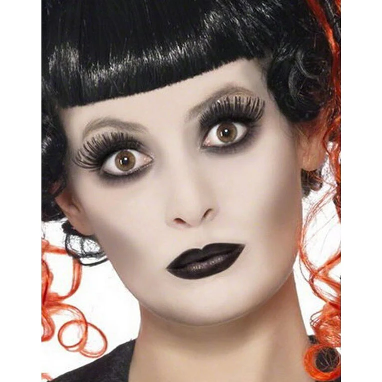 Smiffys Makeup Kit med løse øjenvipper - 5 dele