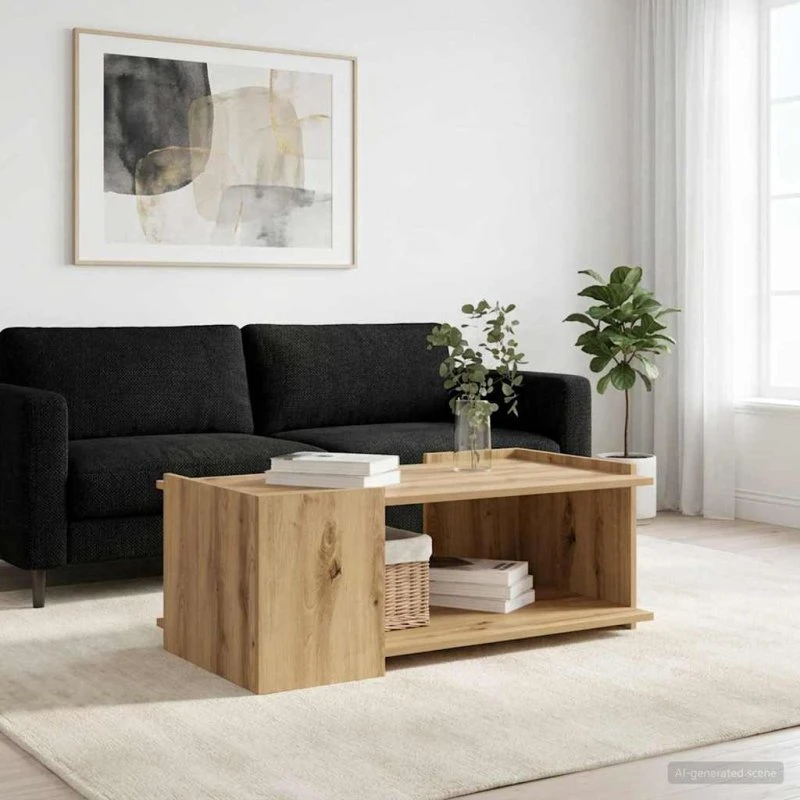 vidaXL Sofabord Artisan-eg 90 x 50 x 33 cm Konstrueret Træ