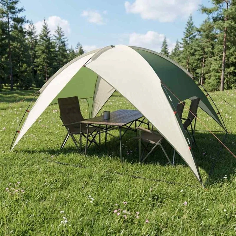 vidaXL Kuppeltelt 360x245x185 cm Grønt, vandafvisende 185T