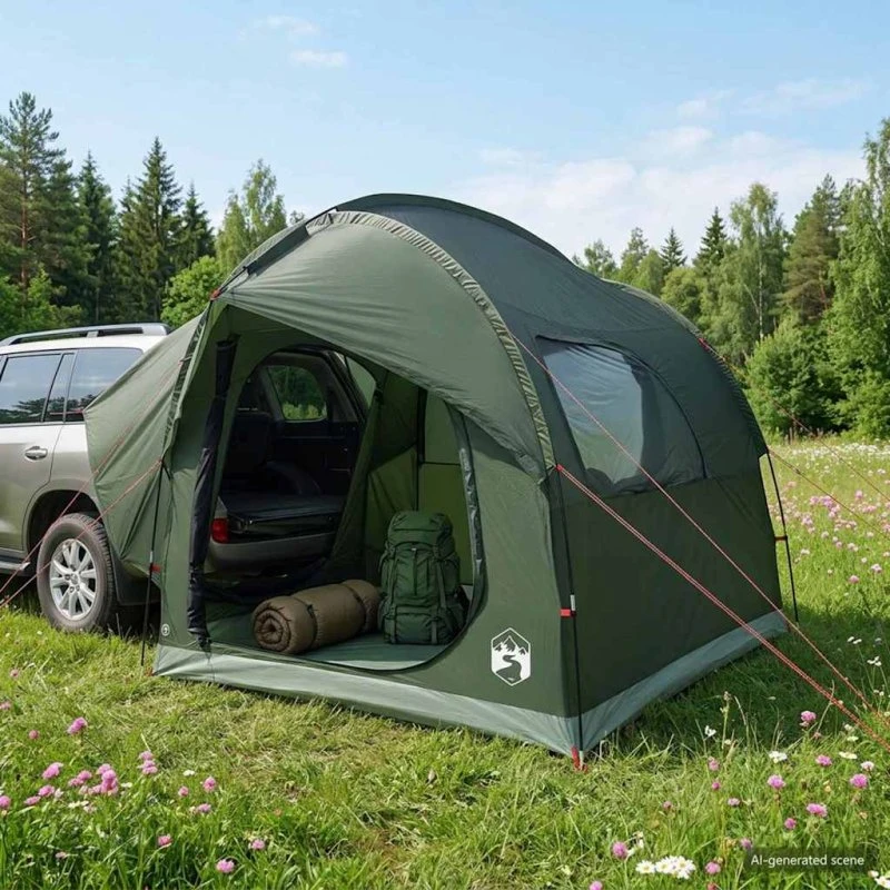 vidaXL Bil Telt med tag, Army Grøn 239 x 210 x 210 cm