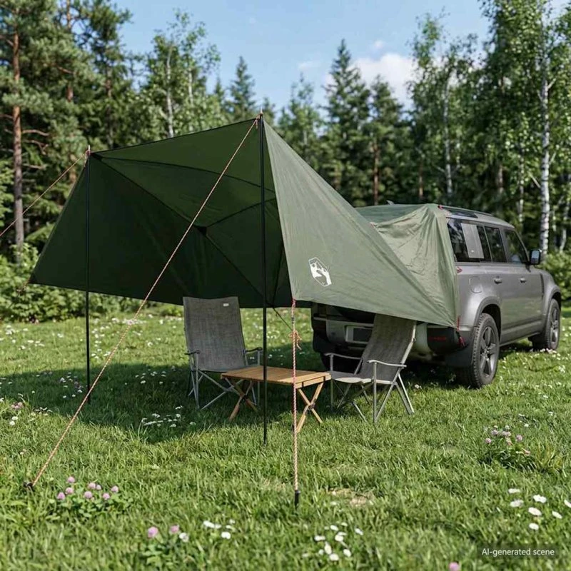 vidaXL Bil Telt med tag Army Grøn 308 x 215 x 220 cm