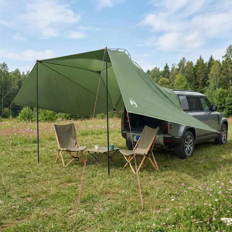 vidaXL Bil Telt med tag Grøn 350 x 250 cm, Polyester og Stål