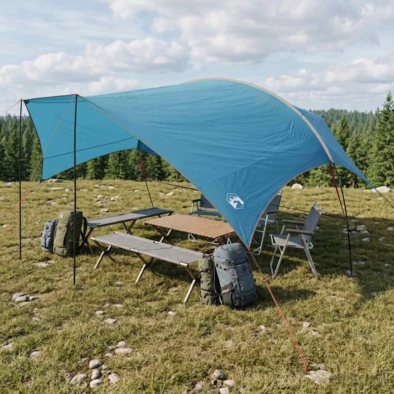 vidaXL Campingtarp Blå 695 x 580 x 200 cm