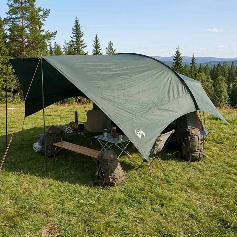 vidaXL Armygrøn Campingtarp 695 x 580 x 200 cm
