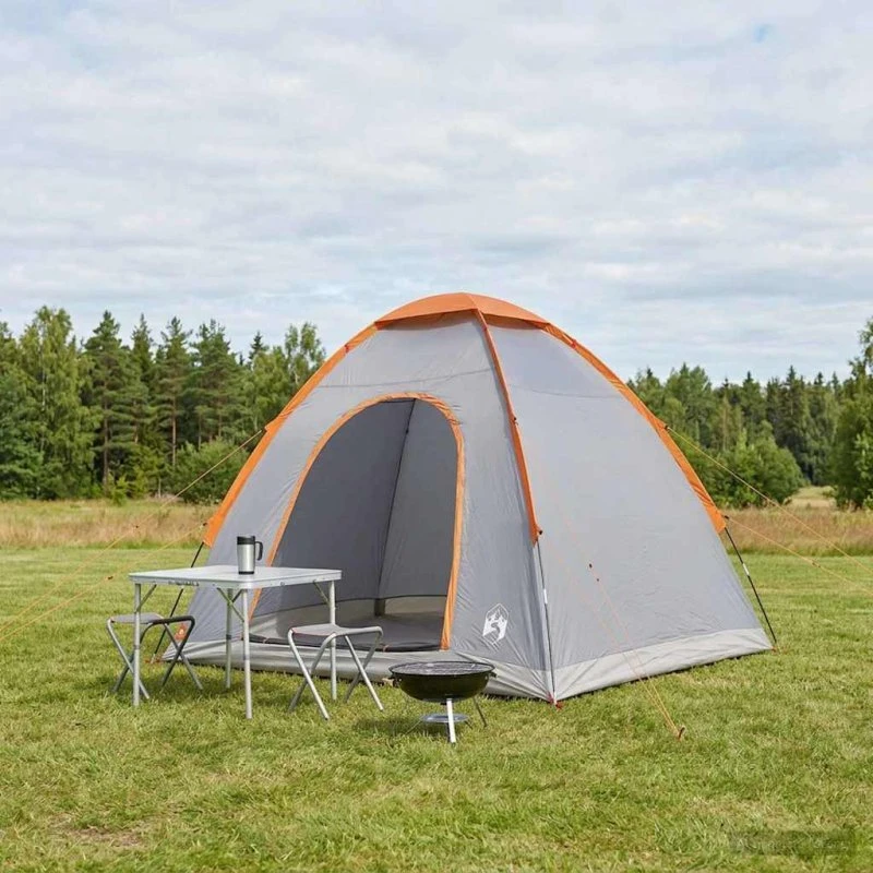 vidaXL Campingtelt Grå/Orange 190x140x105 cm