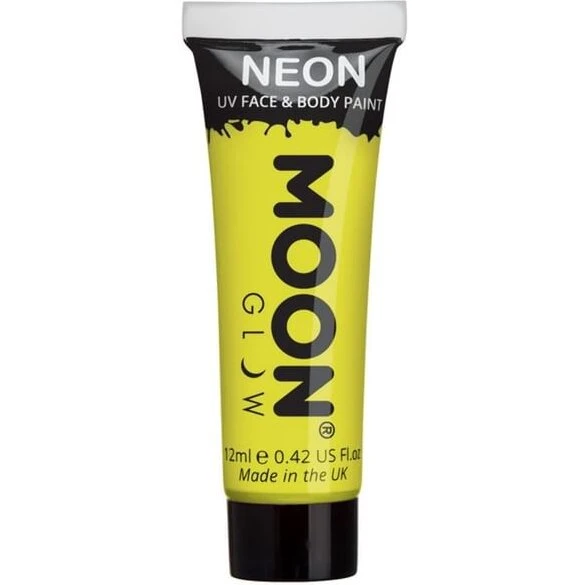 Moon Creations Neon UV Ansigts- og Kropsmaling 12 ml – Gul