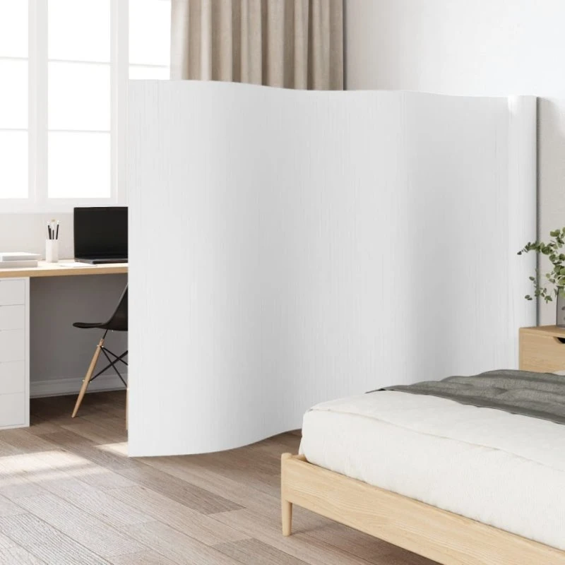vidaXL Bambus Rumdeler 800x165 cm Hvid