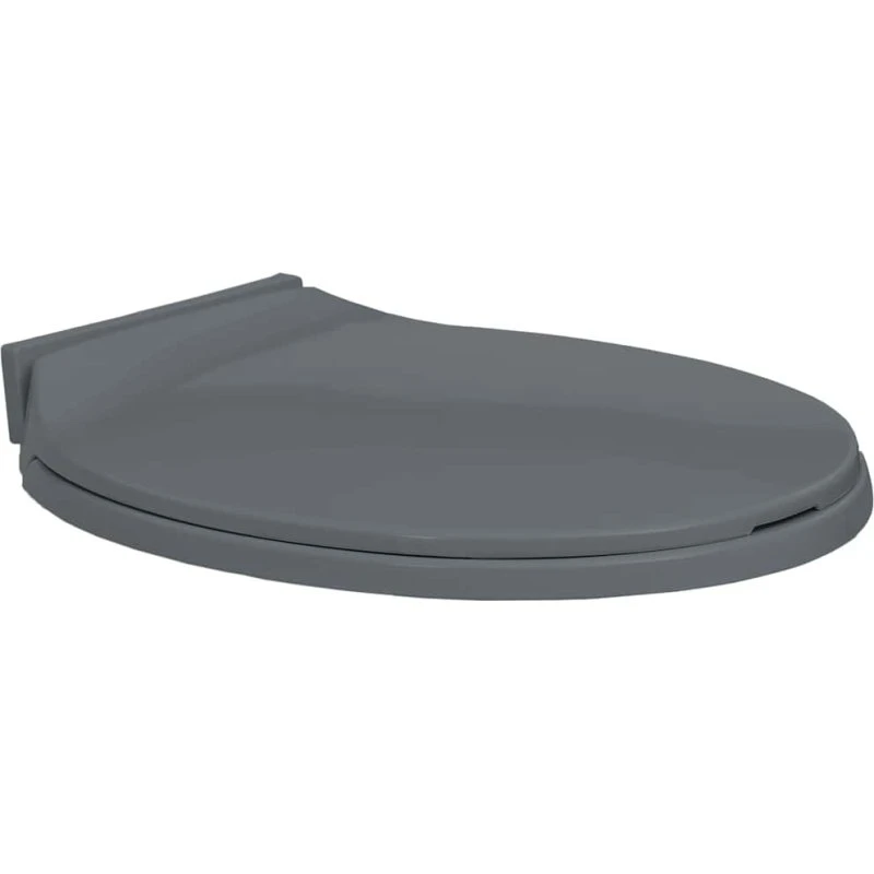 vidaXL Soft Close Toiletsæde Oval Grå