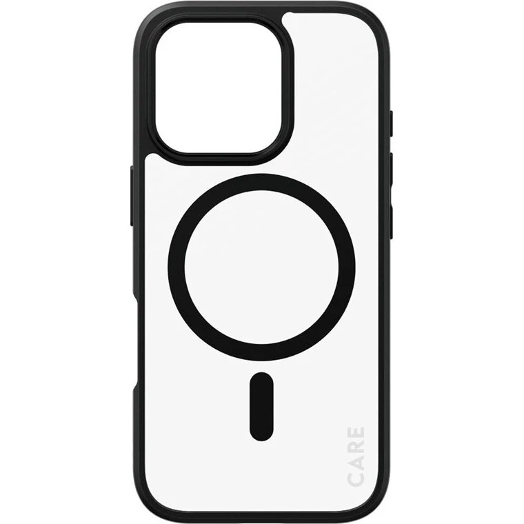 PanzerGlass CARE Flagship Urban Combat MagSafe iPhone 16 Pro, sort ramme, transparent