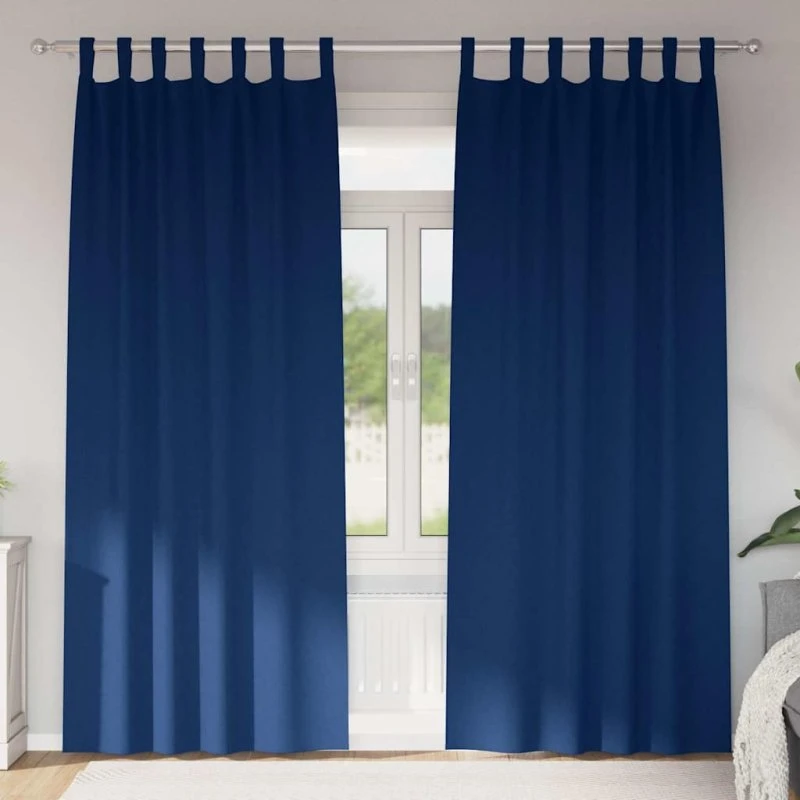 vidaXL Mørklægningsgardiner med Ring 260 x 140 cm, Mørk Blå