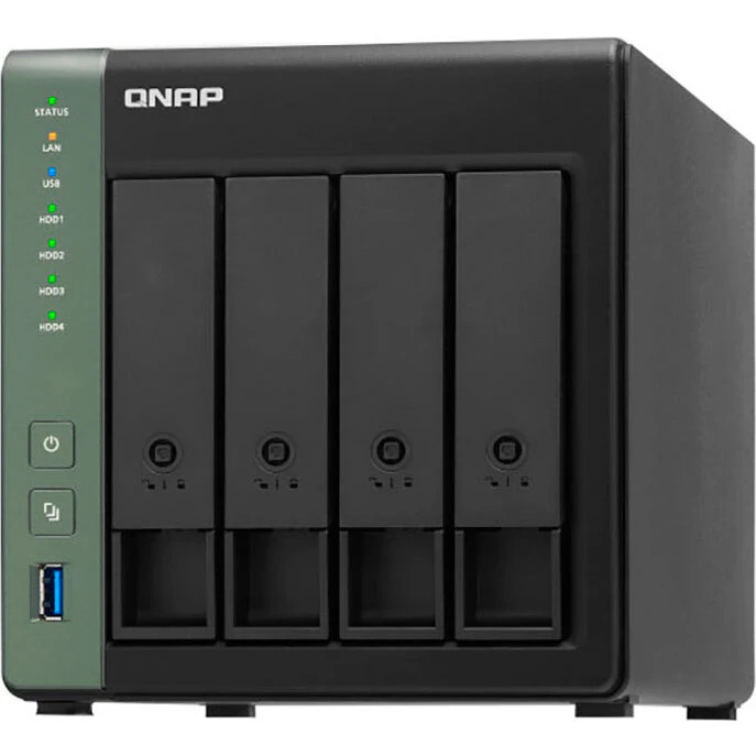 QNAP TS-431X3 4GB NAS (Sort) - Quad‑Core 1,7 GHz