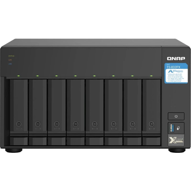 QNAP TS-832PX 8-bay NAS – 4GB RAM, 1,7 GHz