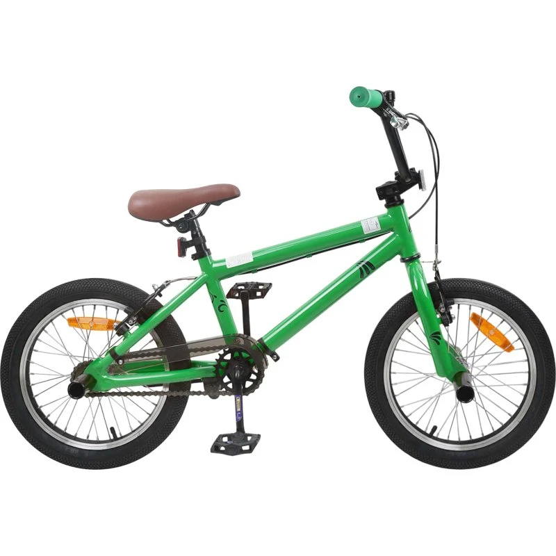 vidaXL BMX Cykel 16" Grøn, Justerbar til 5-8 År