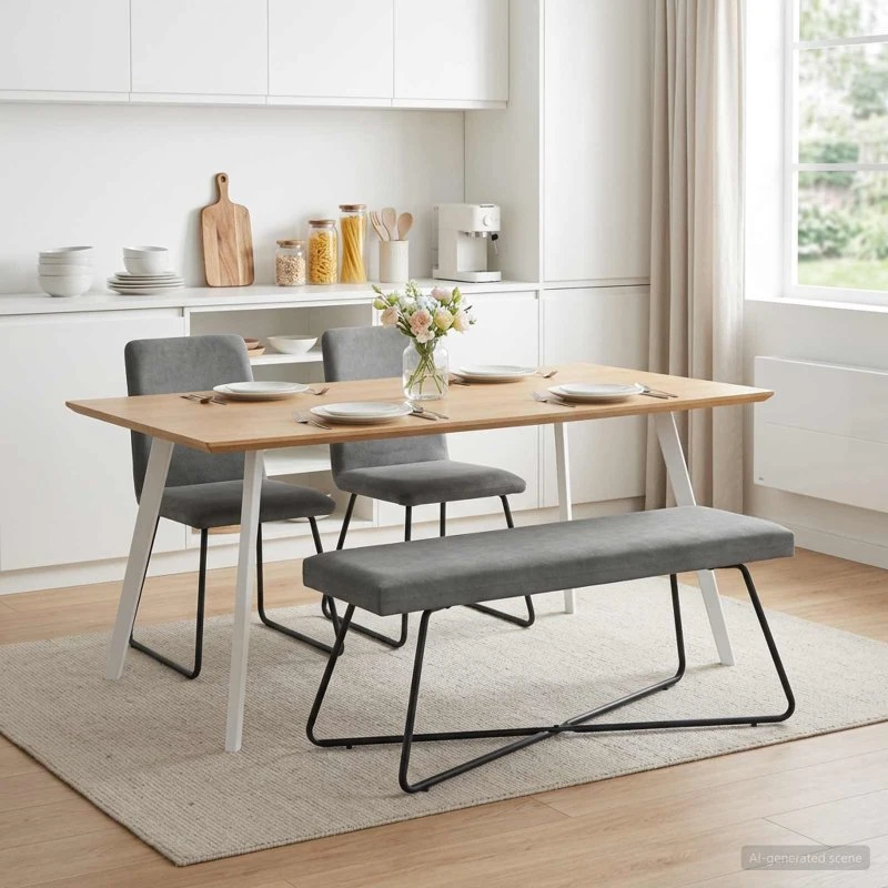 vidaXL bænk mørkegrå 110 x 40 x 45 cm med krydsben