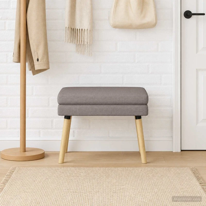 vidaXL Dobbeltlagret bænk Gråbrun 60 x 40 x 46 cm