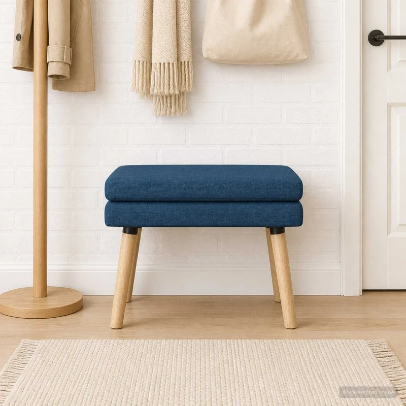 vidaXL Dobbeltlagret Bænk Blå 60x40x46 cm i Stof