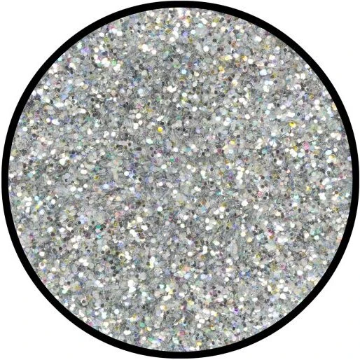 Sølv Juvel glimmer 2 g – holografisk sølv (medium)